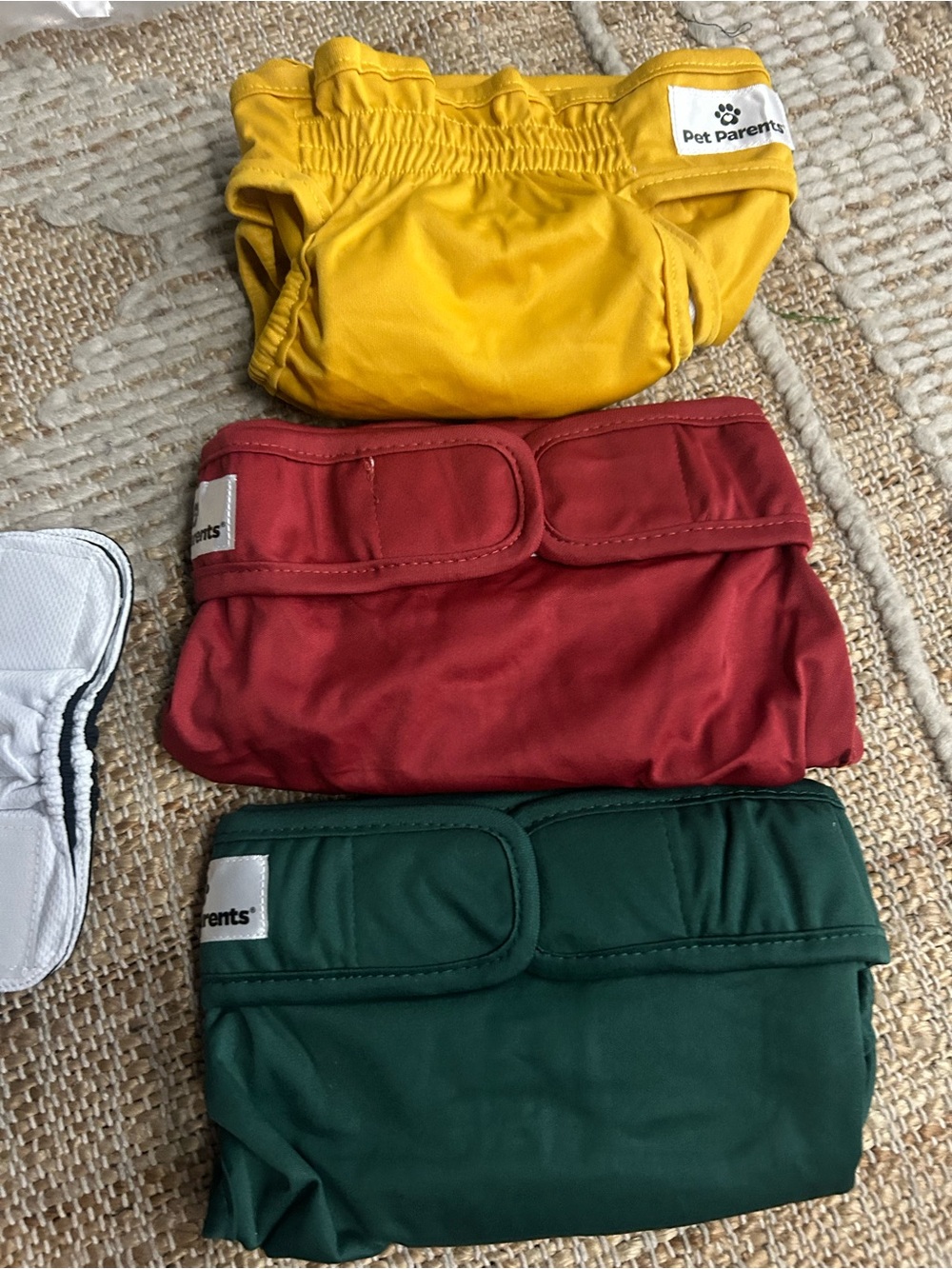 Per Se Multicolor Dog Diaper Covers - Yellow, Red, Green